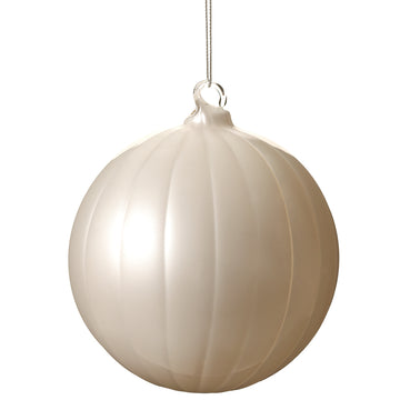 4.75” Lustrous Peach Pearl Ball Ornament