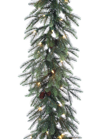 Pre Lit Pinecone Garland