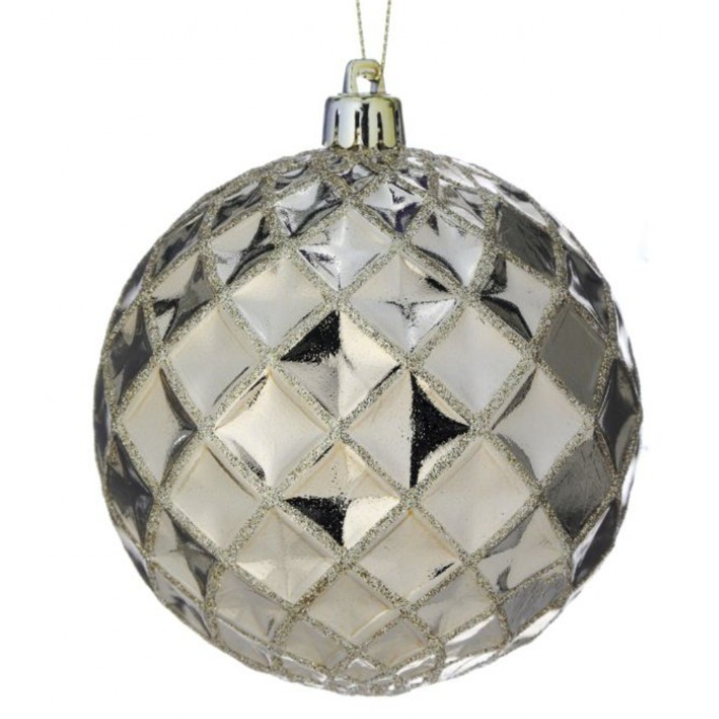 4” Gold Glitter Ball Ornament (Box of 4)