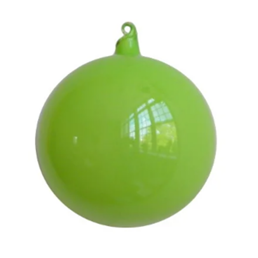 5.9” Large Apple Green Bubble Glass Ball Ornament