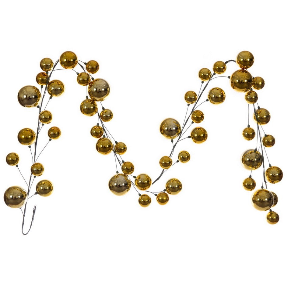 10’ Gold Shiny Branch Garland