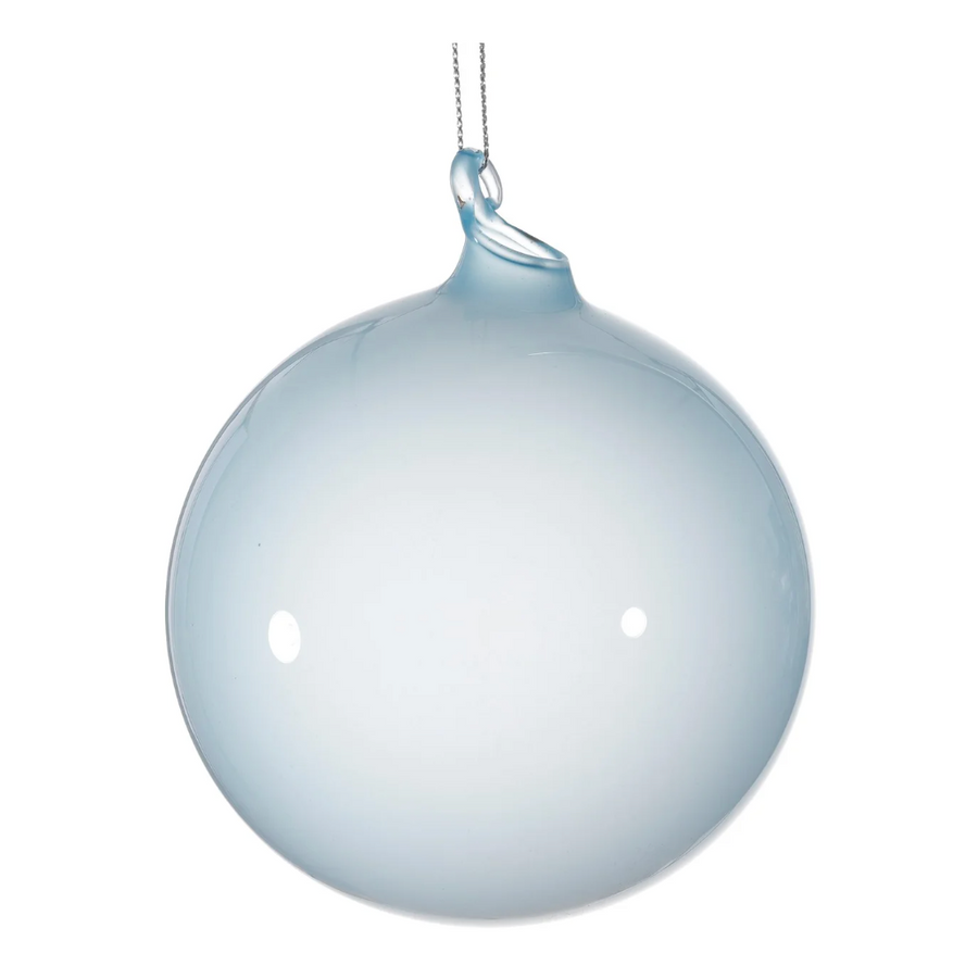 4” Bubble Periwinkle Glass Ball Ornament (Box of 3)