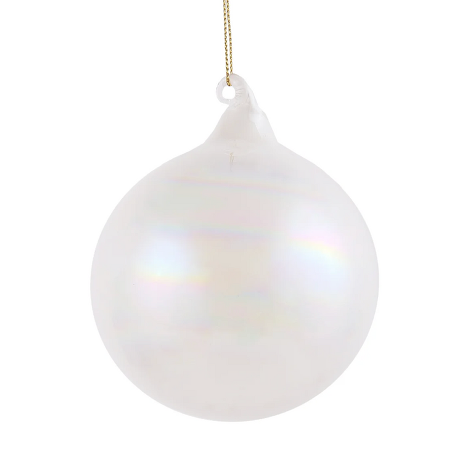 3.9” Pearly White Ornament (Box of 3)