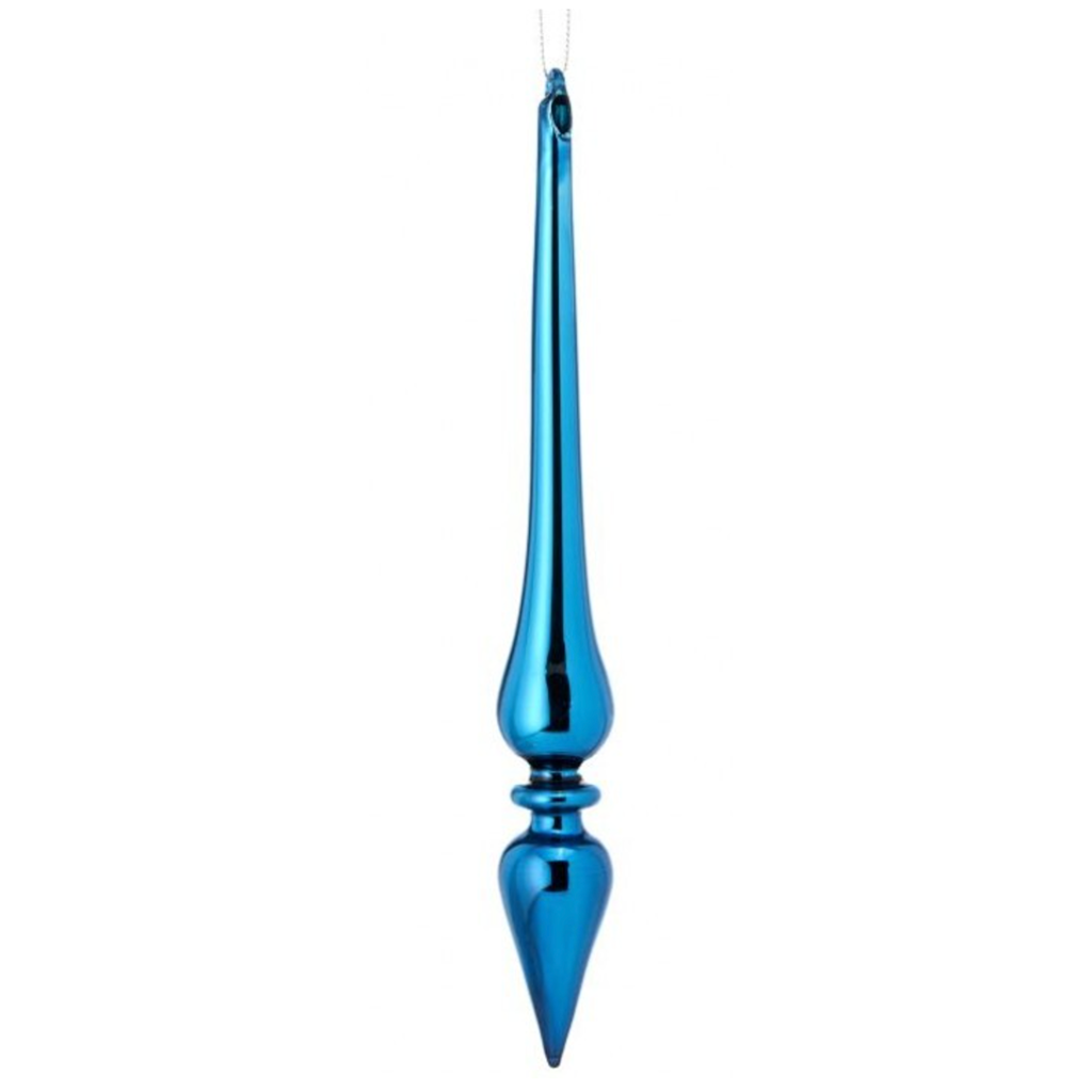 9” Turquoise Blue Drip Finial