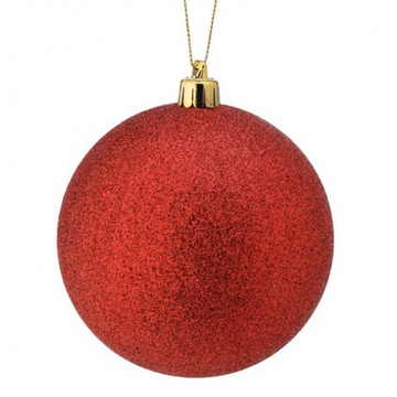 3.9” Glitter Ball Ornament (Box of 4)