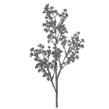 Silver Glitter Blossom Spray