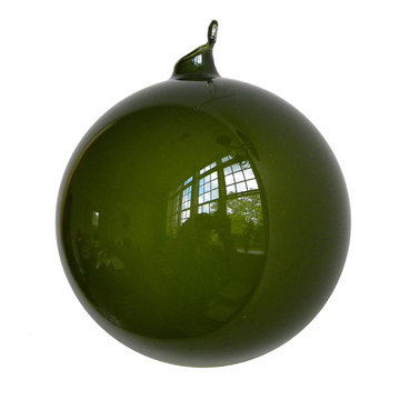 3.1” Watermelon Green Bubble Glass Ball Ornament (Box of 6)