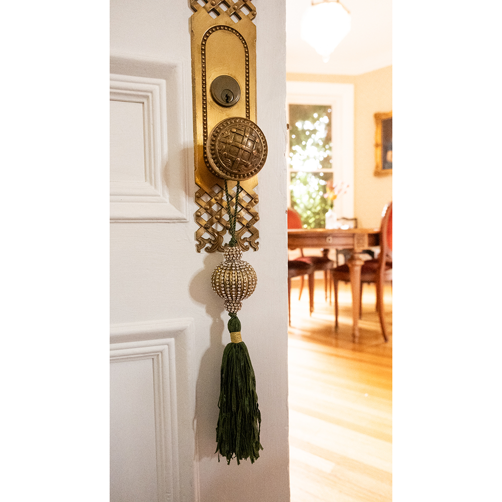 7” Deep Green Tassle Ornament