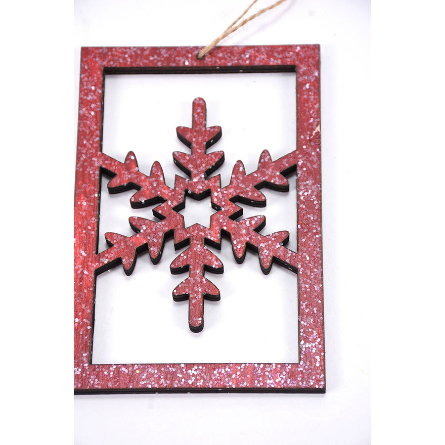 Crafted Snowflakes with Frame (Set of 2)