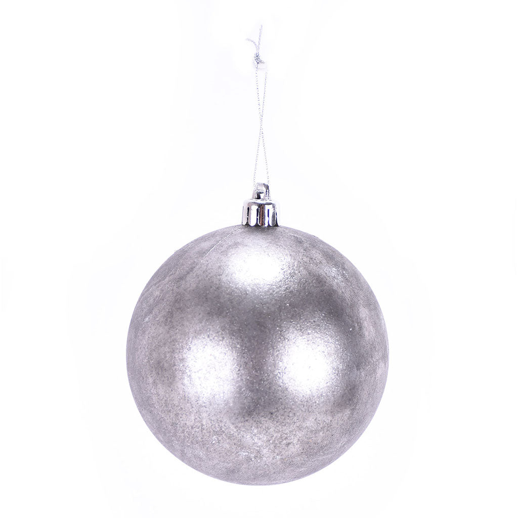 4” Silver Ball Ornament (Box of 3)
