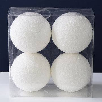 4” Lasting Snowballs (Set of 4)