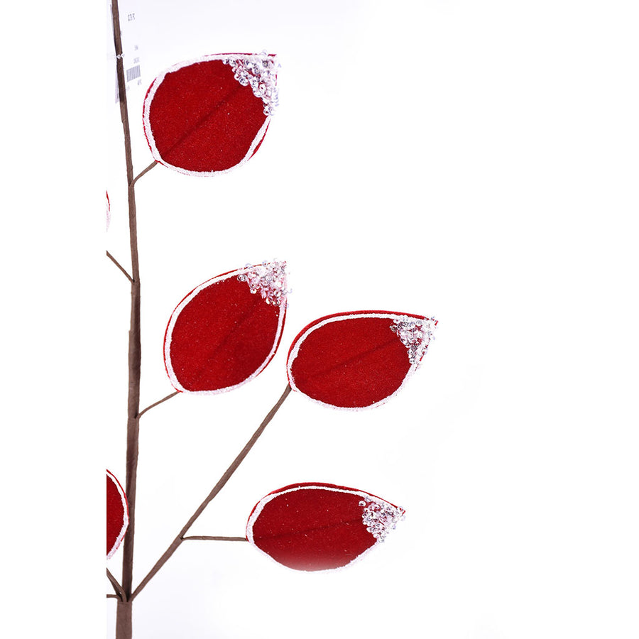 Velvet Berry Leaf Spray