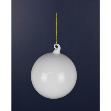 3.9” Small Classic White Ball Ornament