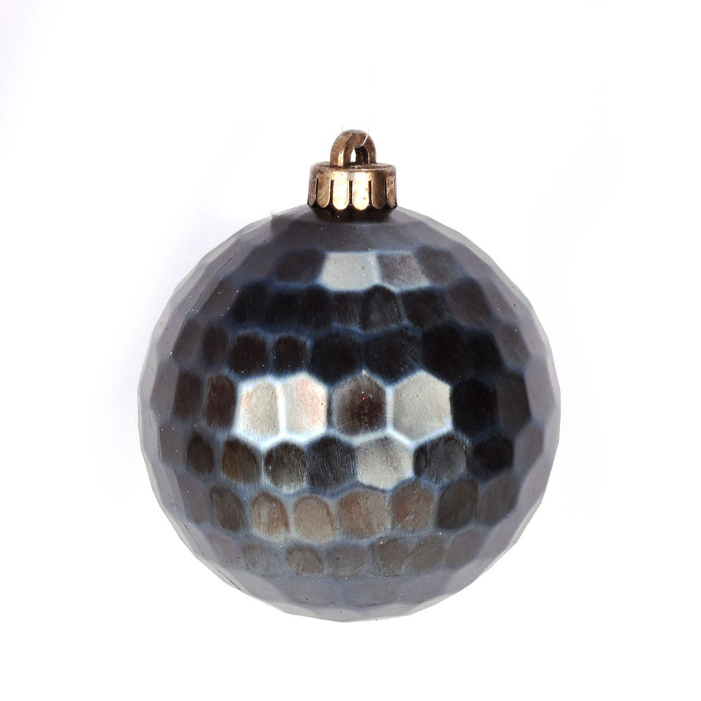 4.5” Hammered Blue Texture Ball Ornament (Set of 2)