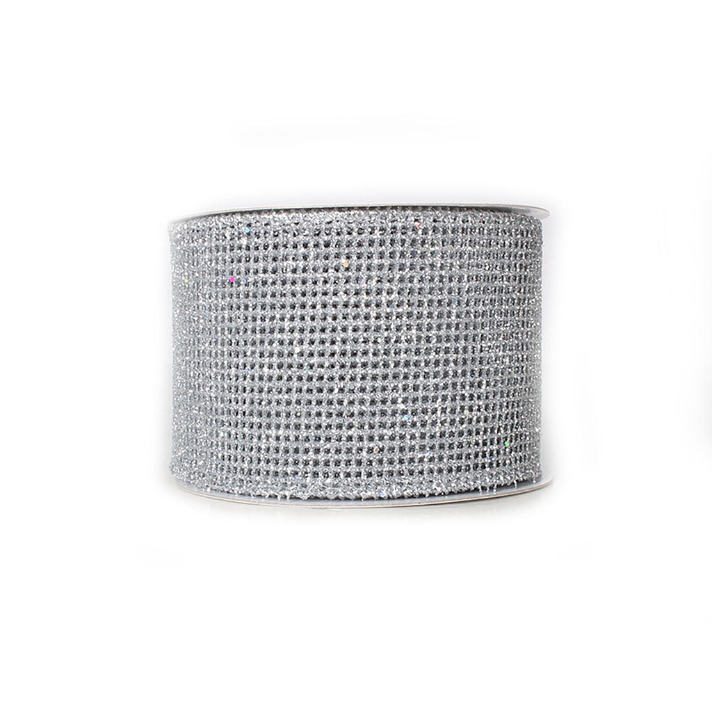 2.5” Silver Mesh Ribbon