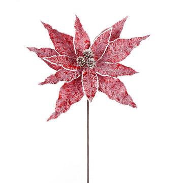 Iced Poinsettia in Red