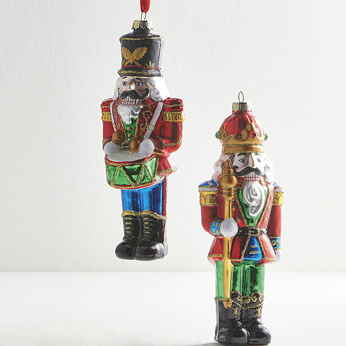 7” Standing at Attention Nutcracker Ornament (Set of 2)