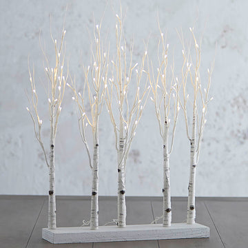 30" Lit Aspen Grove