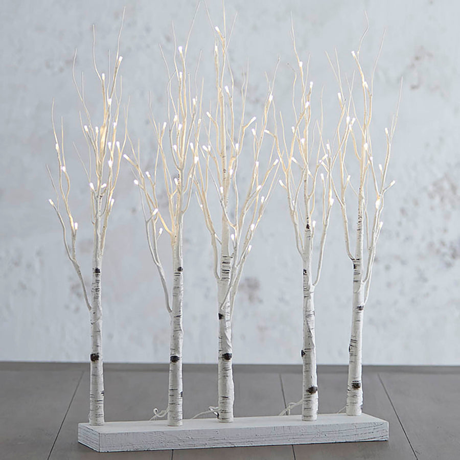 30" Lit Aspen Grove