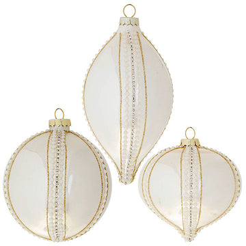 Gold trim Ornament (Set of 3)