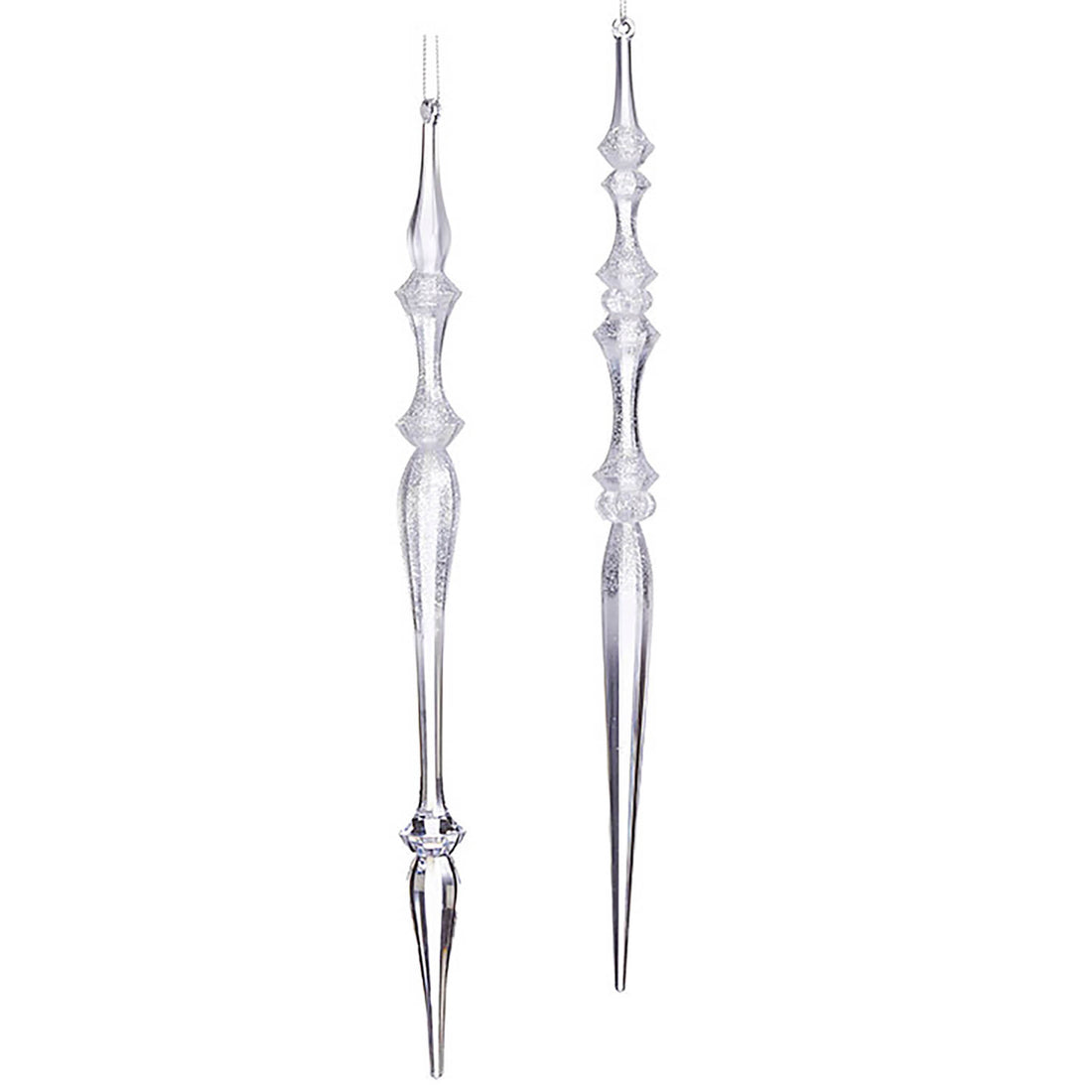 12” Glazed Icicle (Set of 2)