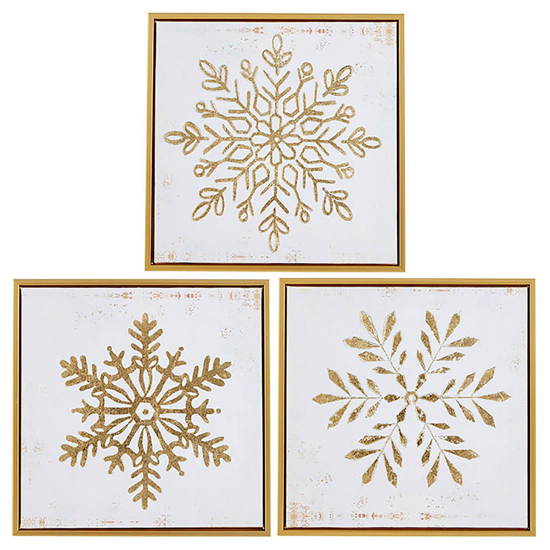 Framed Gold Snowflake (Set of 3)