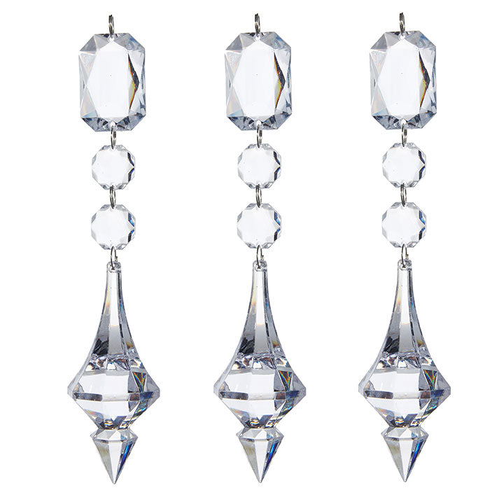 7” Bauble Crystal Ornament (Box of 3)