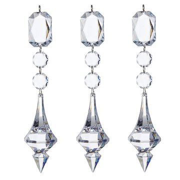 7” Bauble Crystal Ornament (Box of 3)