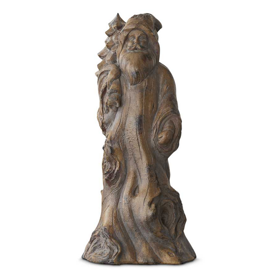 Natural Knotted Wood Santa