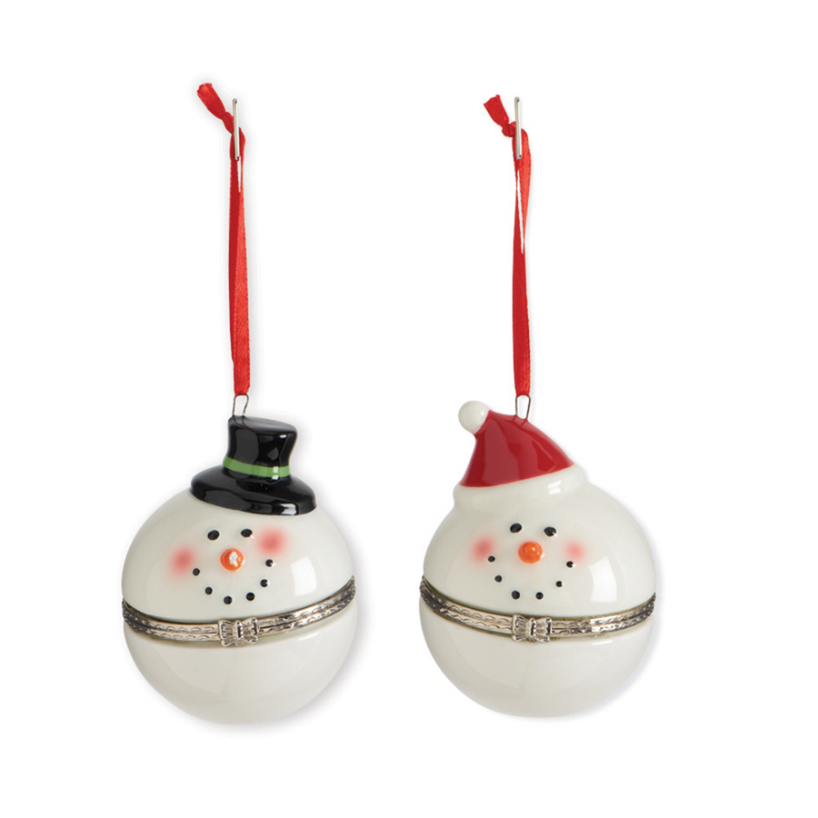 Happy Snowman Ornament (Set of 2)