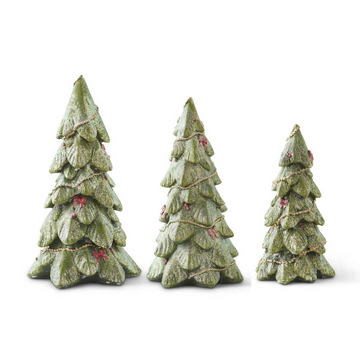 Green Glitter Table Trees