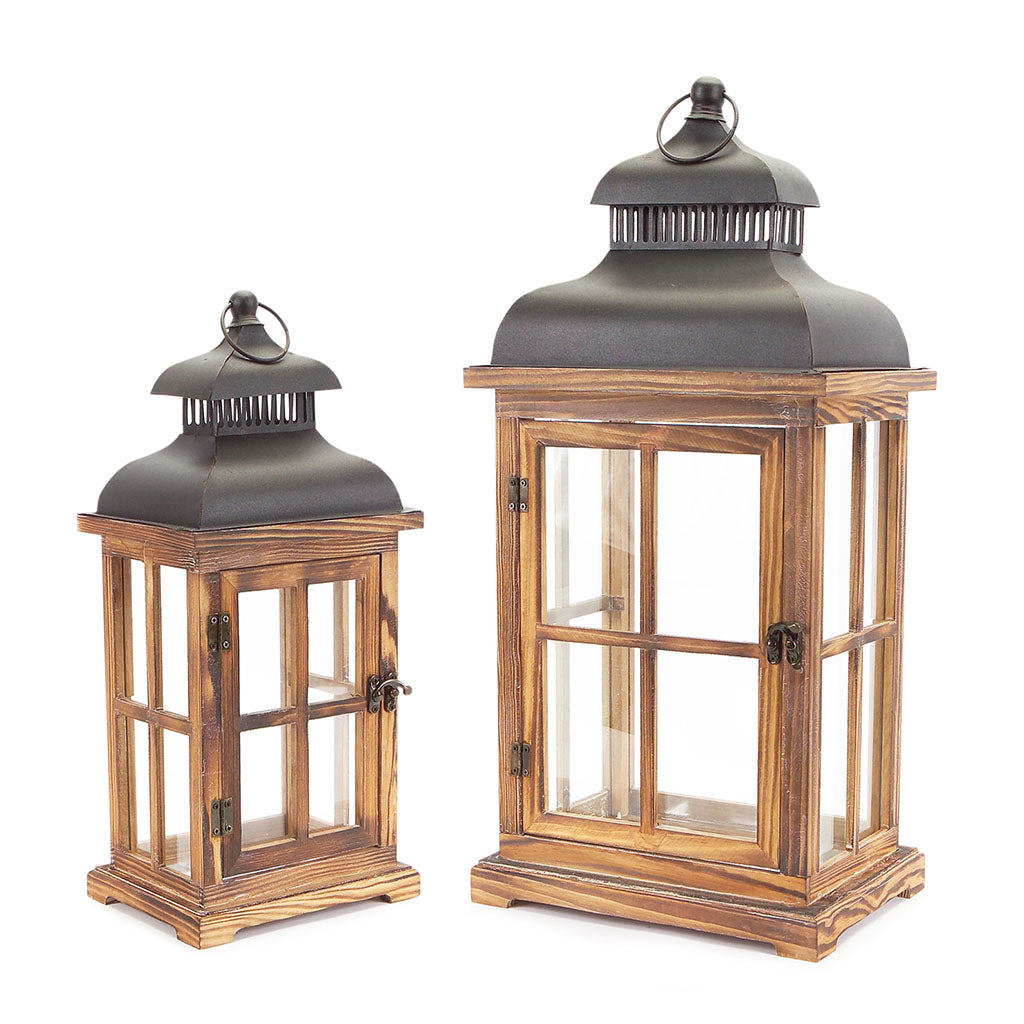 Brown Traditional Lantern (Set of 2)