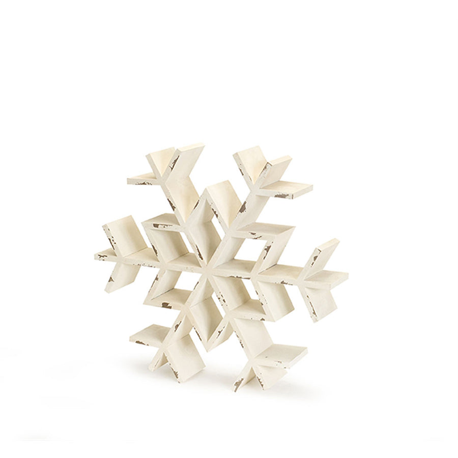 18.25" Standing Snowflake Tabletop Shelf