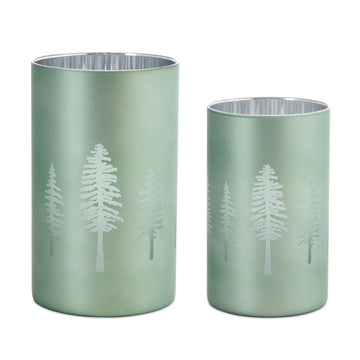 Seaglass Tree Votive (Set of 2)