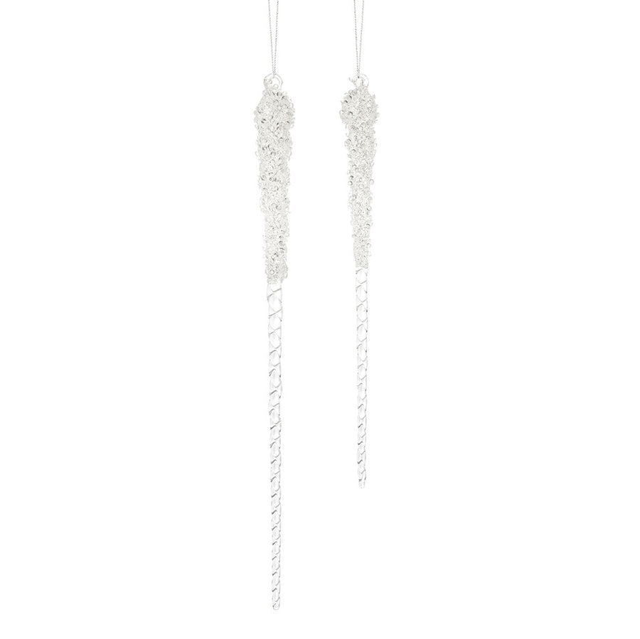 12-15.5” Glass Dipped Icicle (Set of 2)