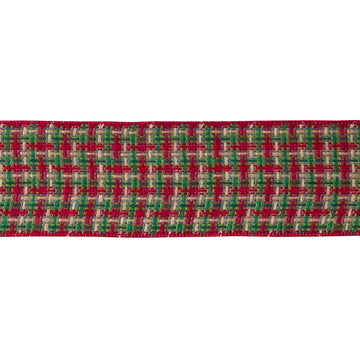2.5” Red and Green Plaid Ribbon