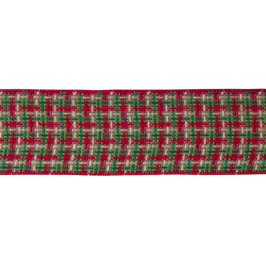 2.5” Red and Green Plaid Ribbon