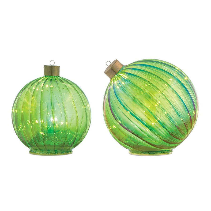 Green Twinkle Tabletop Ornament (Set of 2)