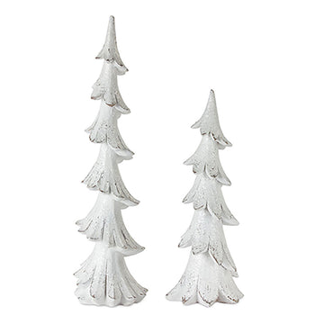 White Spiral Tree (Set of 2)