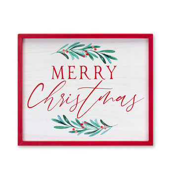 Wood Merry Christmas Sign
