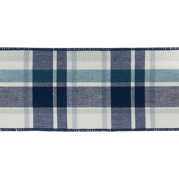 4” Blue Plaid Ribbon