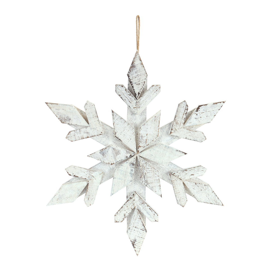 14” Wooden Snowflake Ornament