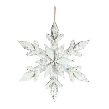 14” Wooden Snowflake Ornament