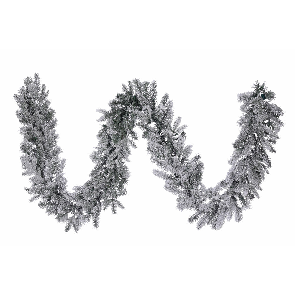 9' Durham Flocked Garland