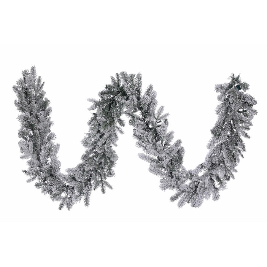 9' Durham Flocked Garland