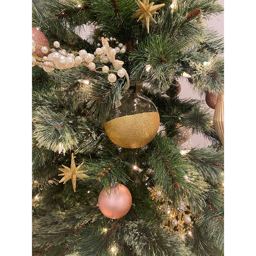 4-6” Dipped Gold Glitter Ornament
