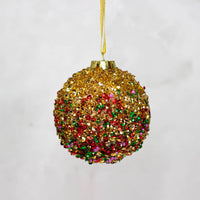 4” Confetti Sequin Ball Ornament (Set of 4)