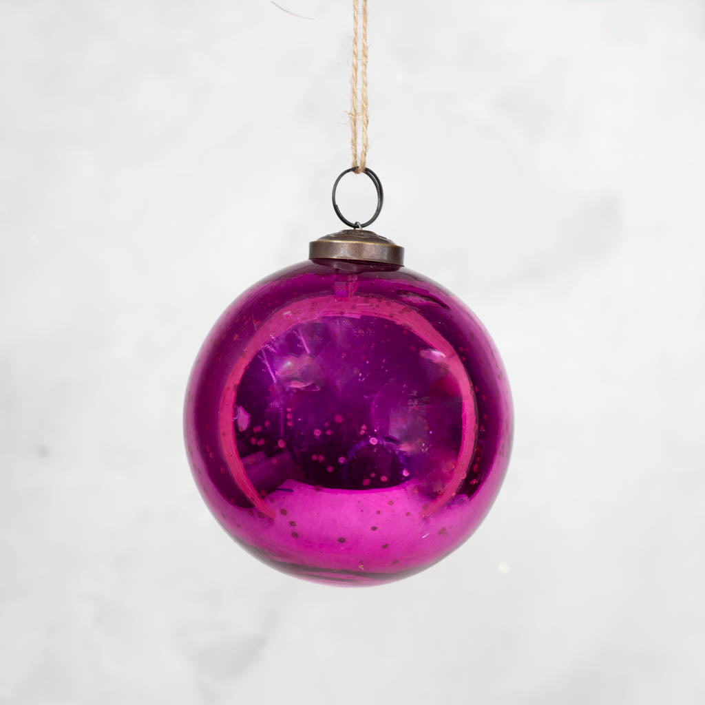 Hot Pink Ball Ornament