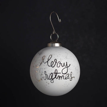 4” Merry Christmas Calligraphy Ball Ornament