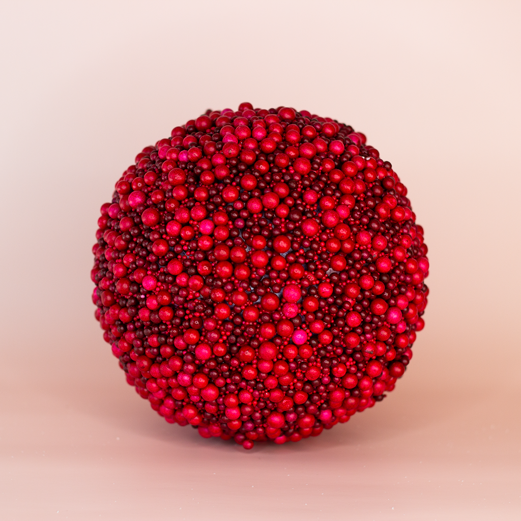 6.5” Large Red Berry Ball Ornament